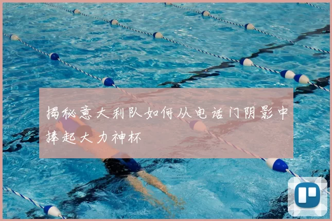 揭秘意大利队如何从电话门阴影中捧起大力神杯